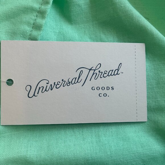 Universal Thread Button Down Crop Top Green Size Medium - Picture 3 of 4